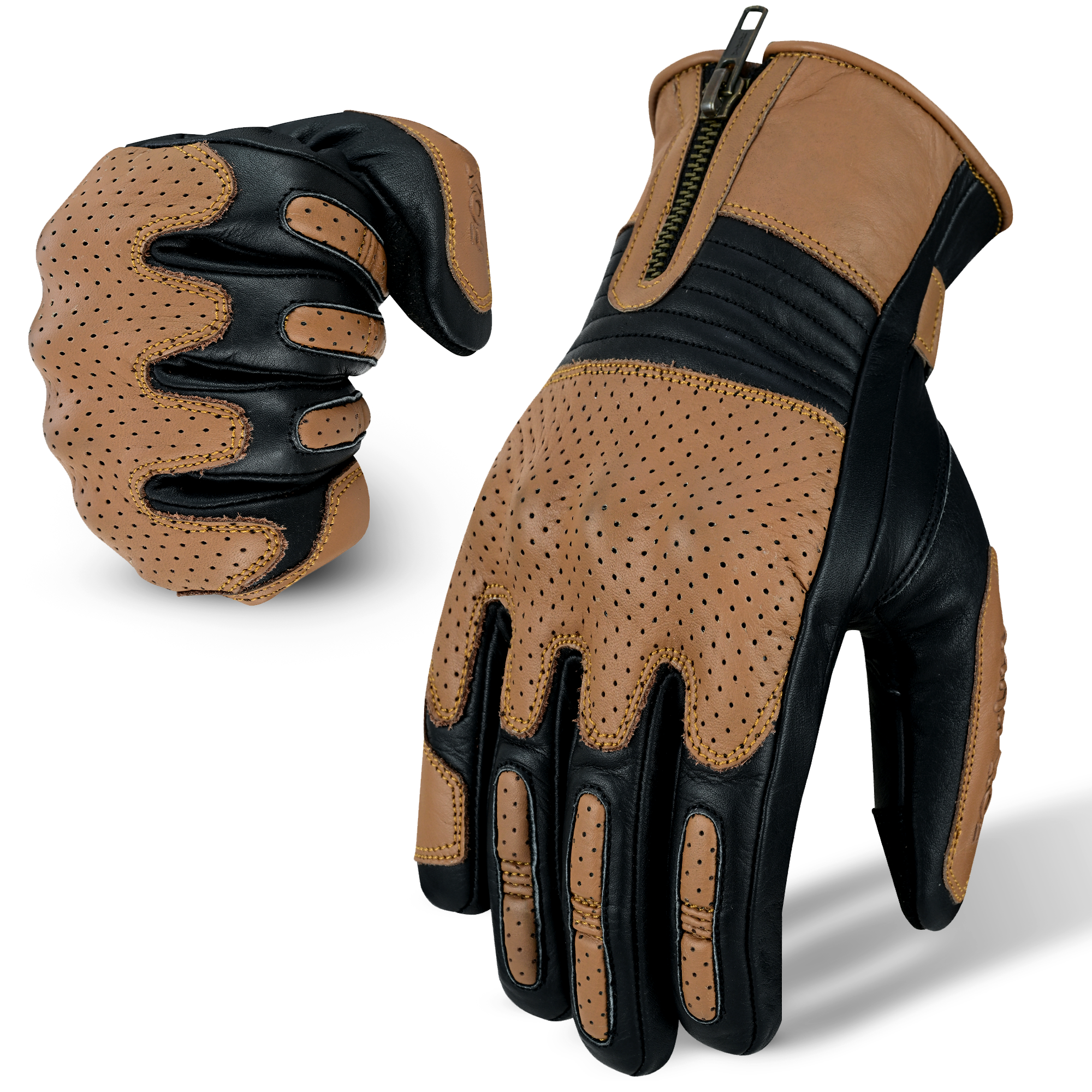 FOXKULL Motorbike Gloves with Kncukle Protuction Bike Gloves for Men and Women for Cycling, Riding, Driving