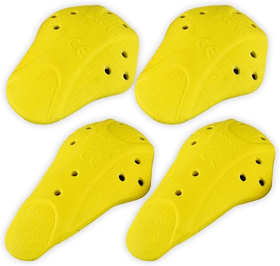 FOXKULL CE 1 Back Armor Protection Pad and CE Level 2 Elbow and Shoulder Certified Armor Pads Set, Motorcycle Armor Protector