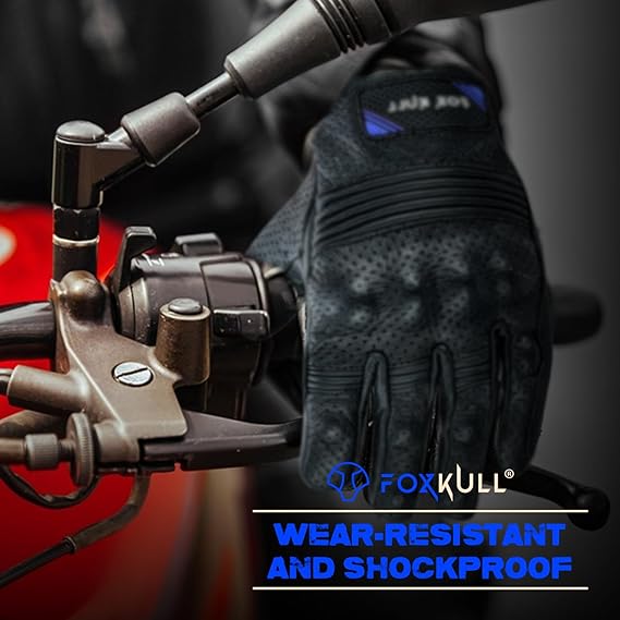 Motorcycle Gloves for Men, Touchscreen Motorcycle Gloves with Hard Shield & Palm Pads for Motorcycle Cycling