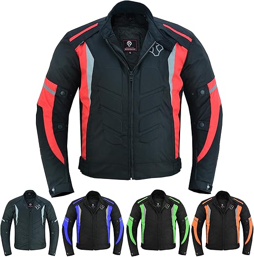 FOXFULL MOTORCYCLE JACKET MENS CE ARMORED BIKERS RIDING RACING WATERPROOF ALL SEASON JACKET