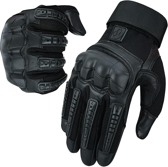 Motorcycle Gloves for Men, Touchscreen Motorcycle Gloves with Hard Shield & Palm Pads for Motorcycle Cycling