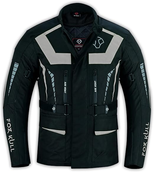 Motorcycle Jacket for Men Adventure/Touring with Cordura Textile Fabric for Motorbike Riding Protection Armor