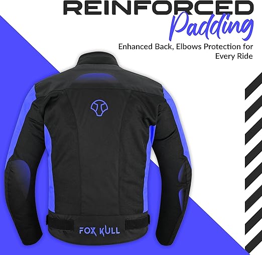 FOXFULL MOTORCYCLE JACKET MENS CE ARMORED BIKERS RIDING RACING WATERPROOF ALL SEASON JACKET