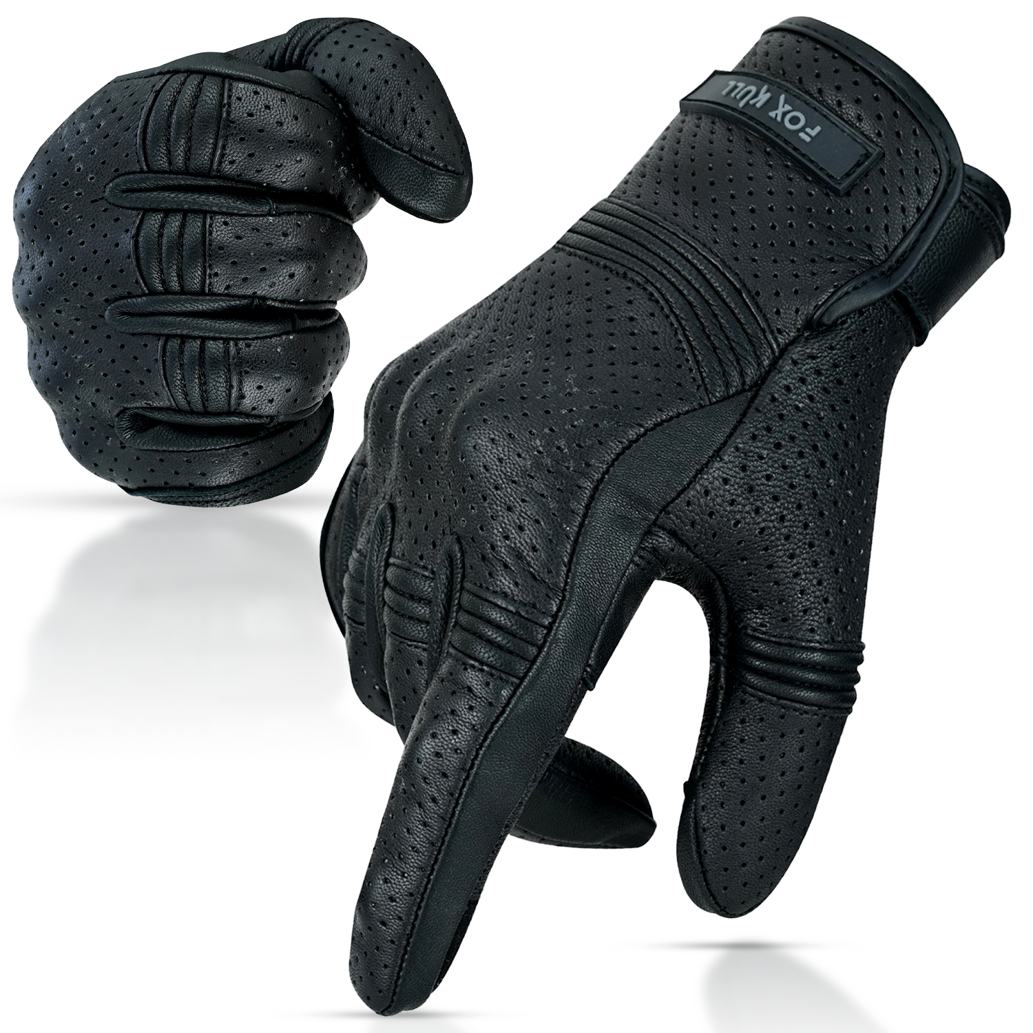 FOXKULL Motorbike Gloves with Kncukle Protuction Bike Gloves for Men and Women for Cycling, Riding, Driving