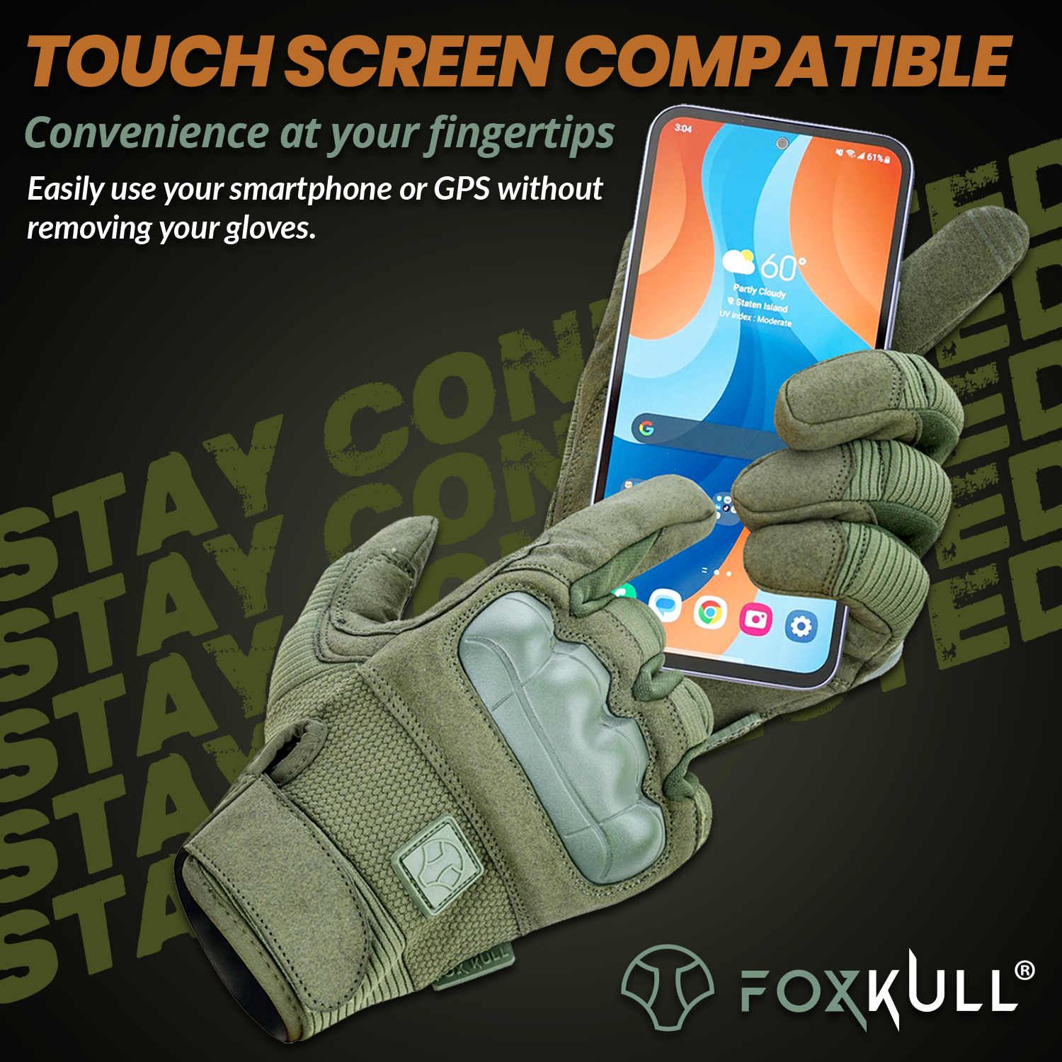 FOXKULL Motorcycle Gloves, Riding, Touring, Cruising, Biker, Palm Protection Slider Motorbike Gloves for Men and Women