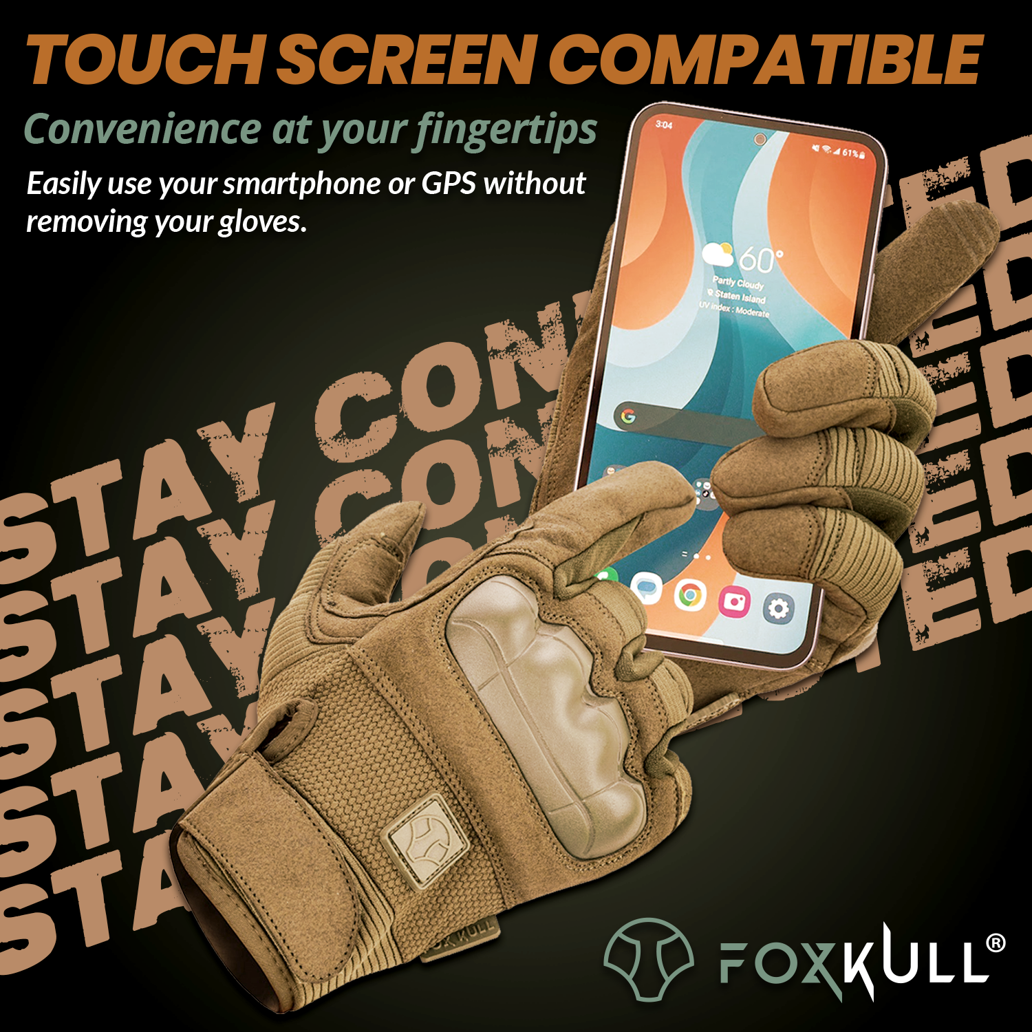 FOXKULL Motorcycle Gloves, Riding, Touring, Cruising, Biker, Palm Protection Slider Motorbike Gloves for Men and Women