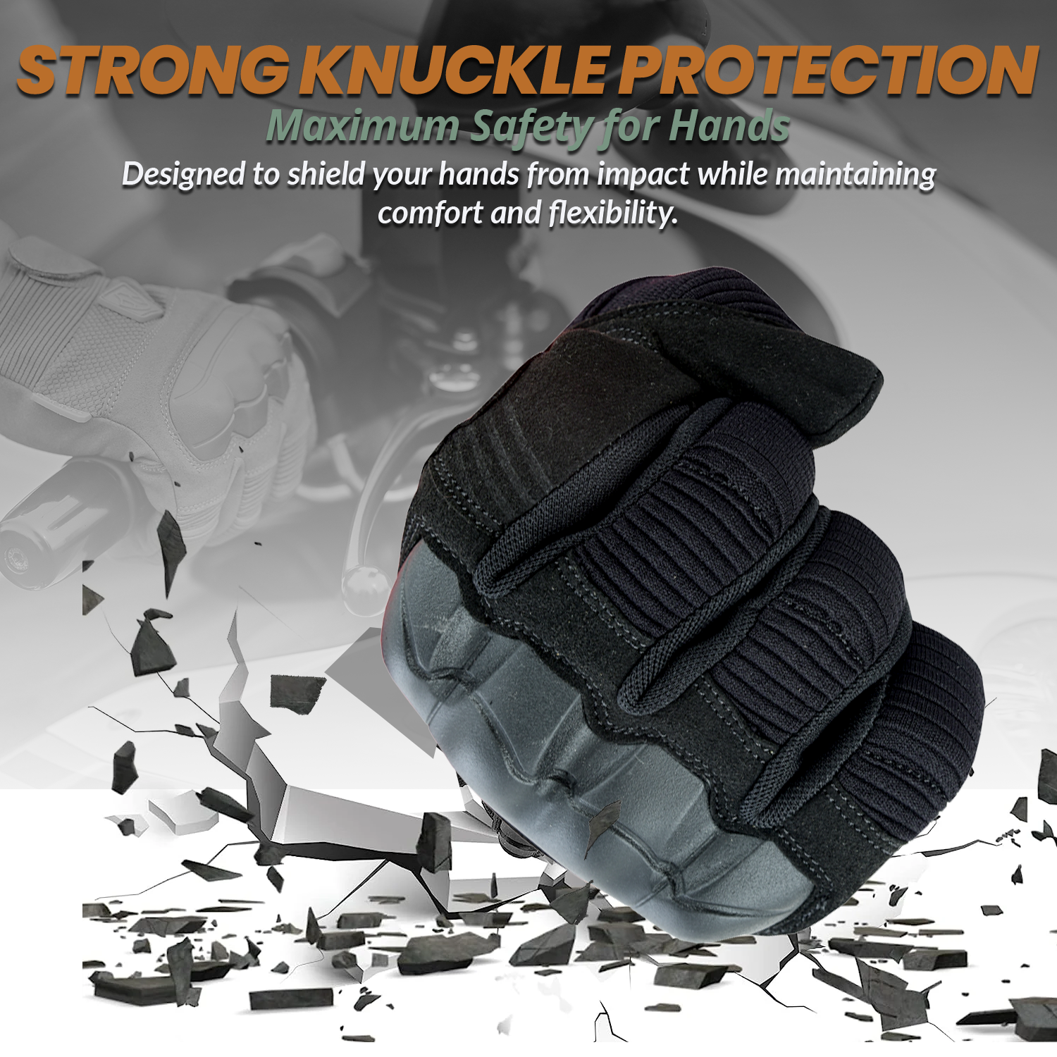 FOXKULL Motorcycle Gloves, Riding, Touring, Cruising, Biker, Palm Protection Slider Motorbike Gloves for Men and Women