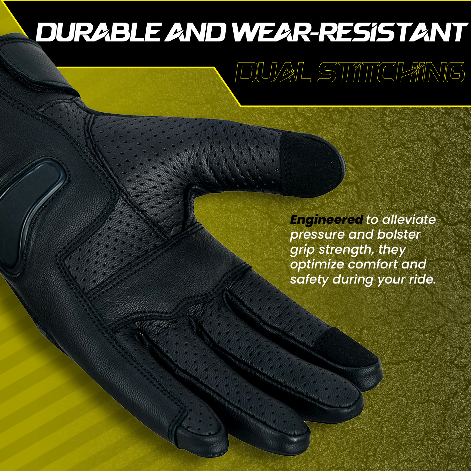 FOXKULL Motorbike Gloves with Kncukle Protuction Bike Gloves for Men and Women for Cycling, Riding, Driving