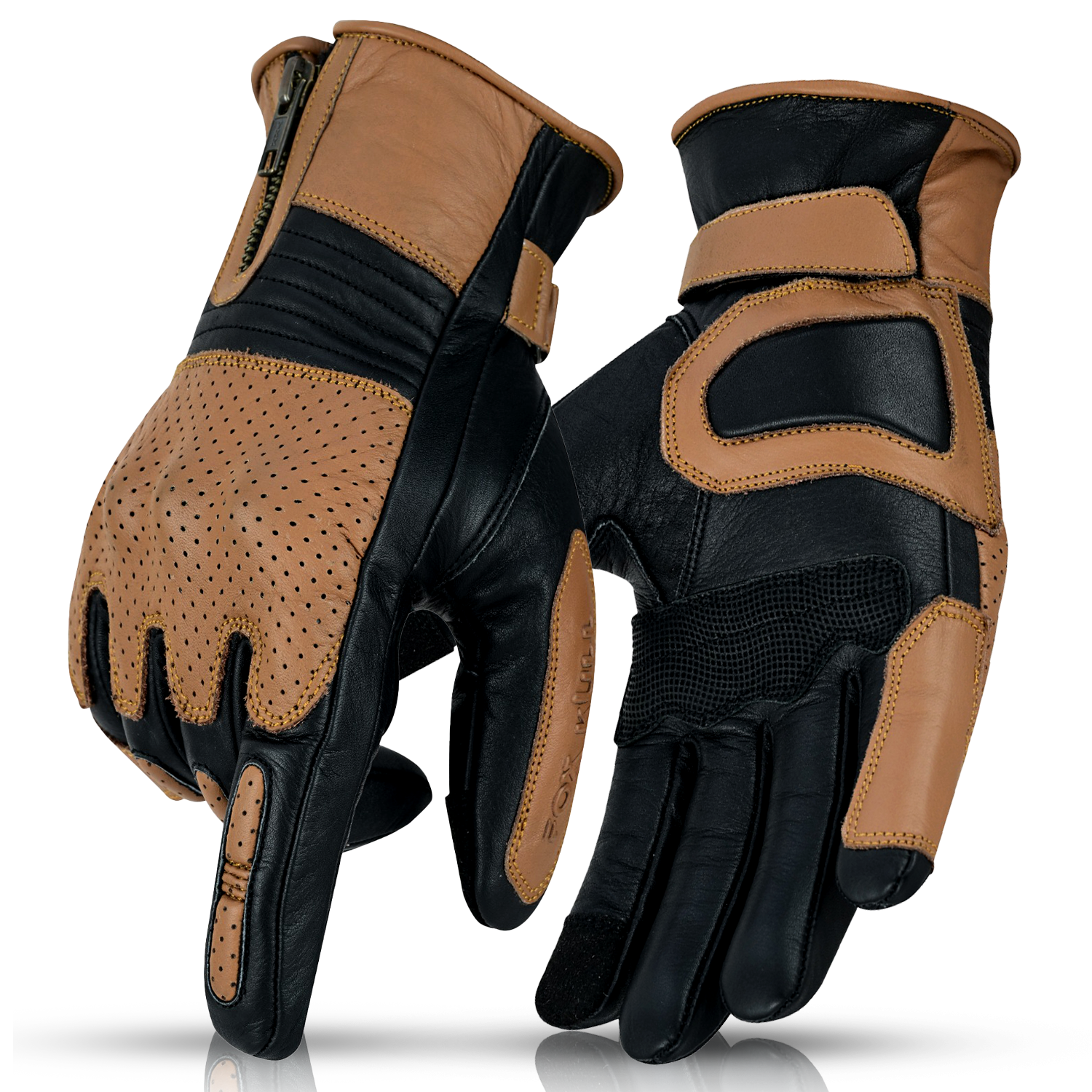 FOXKULL Motorbike Gloves with Kncukle Protuction Bike Gloves for Men and Women for Cycling, Riding, Driving