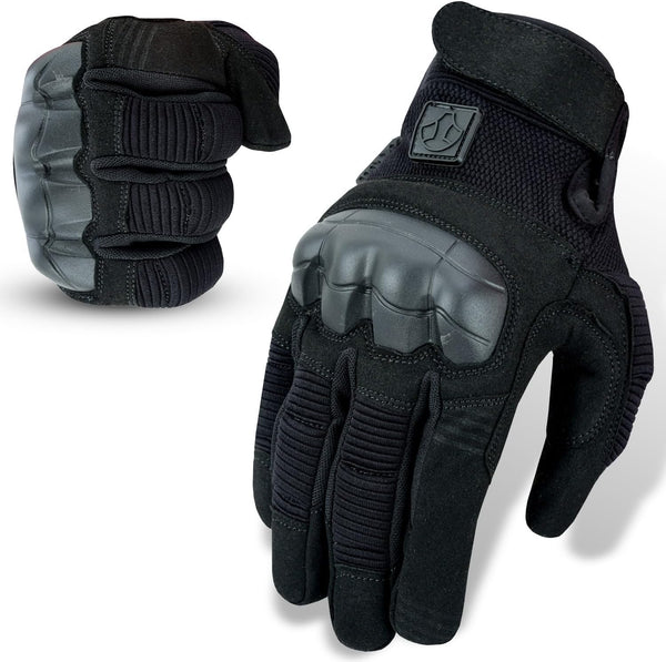 Tactical Gloves for Men, Touchscreen Motorcycle Gloves with Hard Shield & Palm Pads for Motorcycle Cycling Tactical Training Airsoft